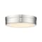 Z-Lite Anders Flush Mount, 1-Light, 15 In.W x 3.5 In.H, Polished Nickel/marbling 1944F15-PN-LED - alternate 1